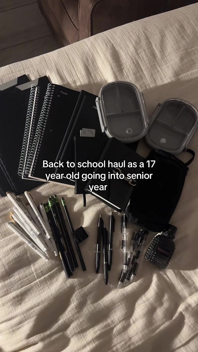 Back-to-school haul transition edit, @leavejjalone 458.8K views on TikTok