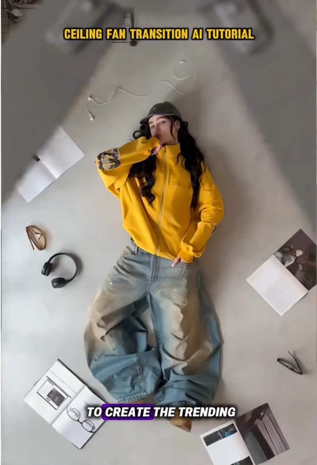 Ceiling Fan AI Outfit-Change Transition by @jio46683 on TikTok