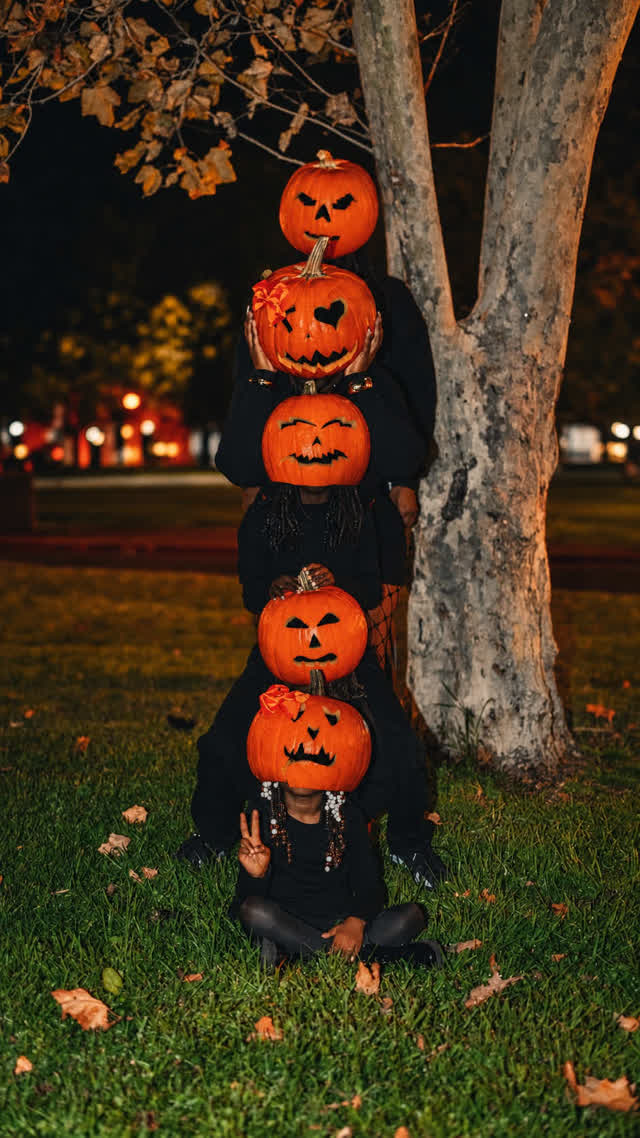 Pumpkin-Head Forced-Perspective Gag by @whats.the.teee on TikTok