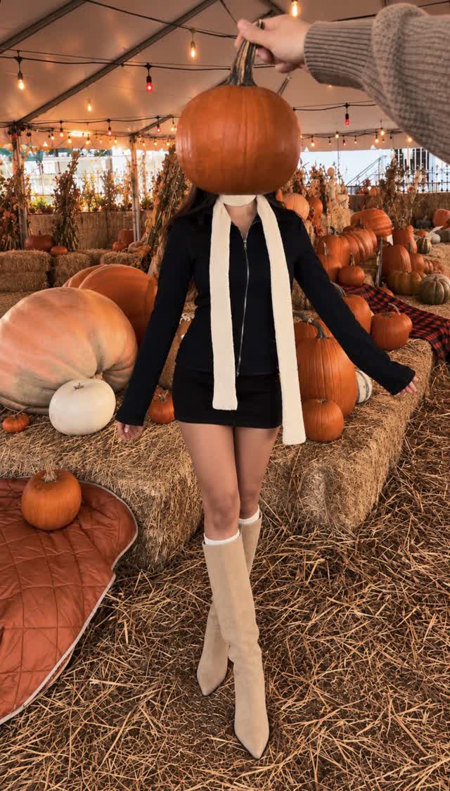 Pumpkin-Head Forced-Perspective Gag by @videodiaries2.0 on TikTok