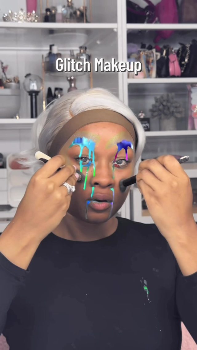 Glitch Makeup Transition by @beatsbydeb on TikTok