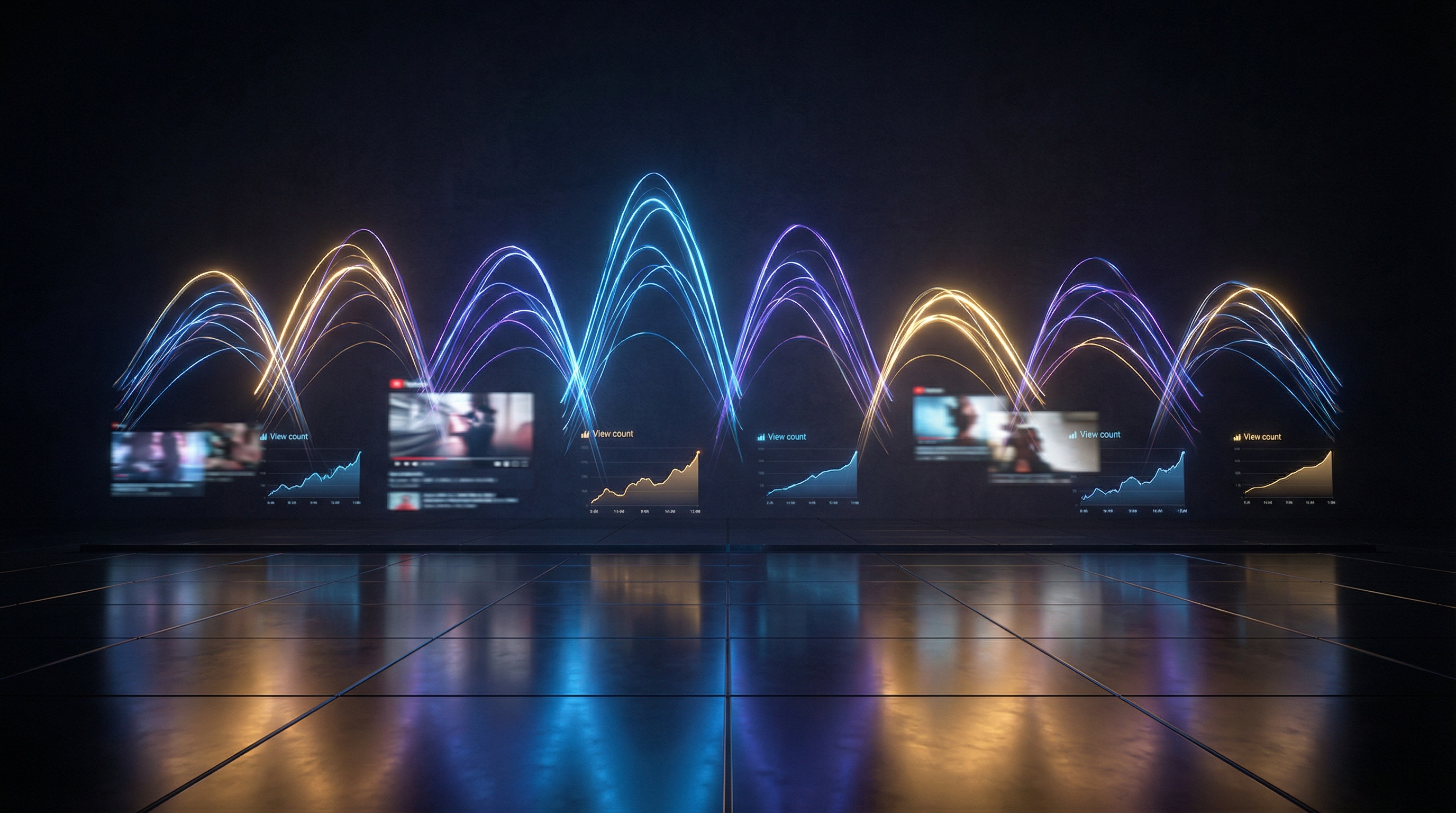 Story arcs visualization showing different narrative shapes mapped to video performance